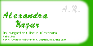 alexandra mazur business card